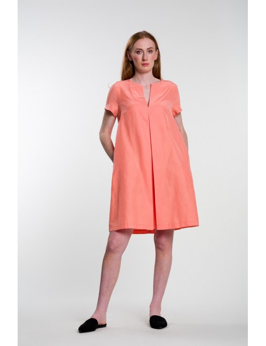 Twiggy dress in light peach...