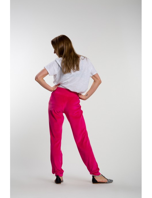 Pink velor pants